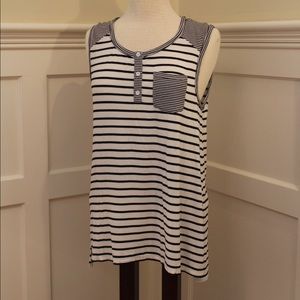 Black and White Stripe Tank